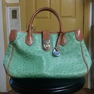 DOONEY BOURKE OSTRICH LEATHER PURSE